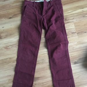 Boys’ A&F Burgundy Chinos